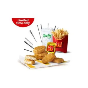 6-pc. Chicken McNuggets Large Meal w Fries & Savory Chili WcNuggets Sauce