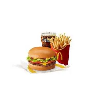 Cheeseburger with Lettuce & Tomatoes with Small Fries and Drink