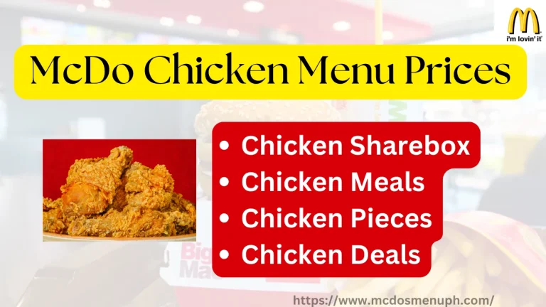 McDo Chicken Menu Prices