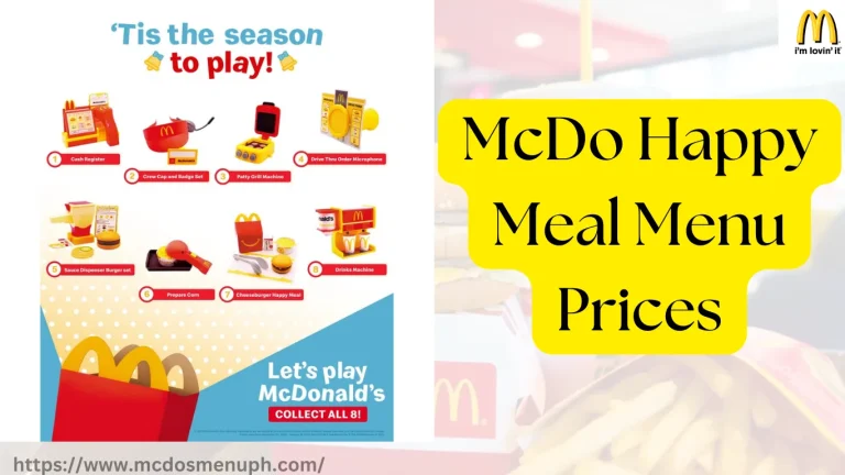 McDo Happy Meal Menu Prices