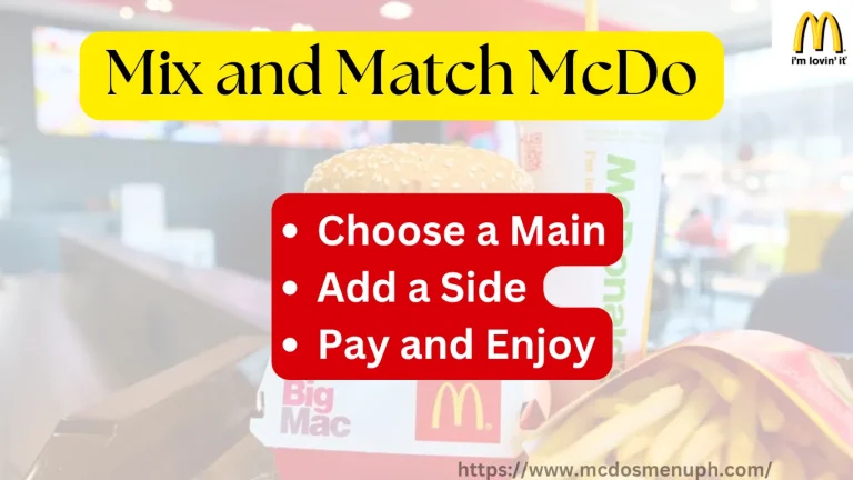 Mix and Match McDo Menu Prices